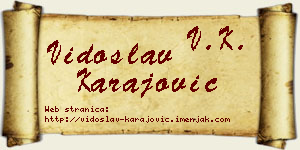 Vidoslav Karajović vizit kartica